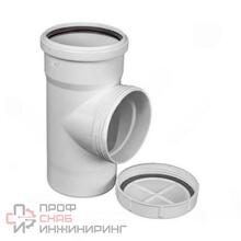 Ревизия РосТурПласт PP-H белая бесшумная безнапорная Дн110 с крышкой в/к