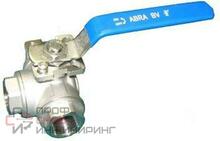 Кран шаровой резьба с ISO фл.трехходовой SS316 ABRA-BV15-040 T-порт