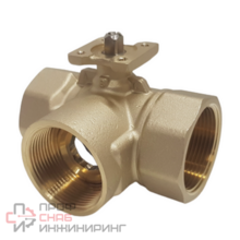 Трехходовой шаровой кран латунный TECHNO 3050A