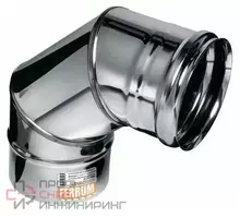 Колено угол 90° Ferrum 3 секции DN115 толщина стали 0.8