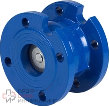 Клапан обратный пружинный GENEBRE 2450 12 DN100 PN16, корпус - GJL-250 (GG25)  клапан - латунь + никелевое покрытие, уплотнение – NBR, Ф/Ф