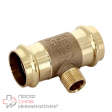 Тройник Sanpress, c SC-Contur 42x3/4"x42 с наружной резьбой, бронза, модель 2217.1