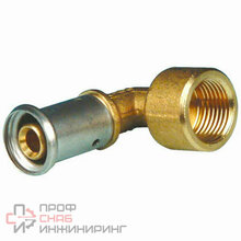 Угольник-пресс Henco 90° ВР латунь 6P-1804