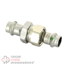 Разьемное соединение, Viega, Sanpress inox, с SC-Contur, 15 мм, с плоским уплотнением, нержавеющая сталь, модель 2360