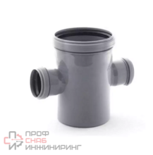 Крестовина PP-H одноплоскостная серая б/н Дн110х50х50х87гр в/к VALFEX 27211550