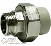Муфта VALFEX PP-R сер комб разъем Дн40х1 1/4" НР