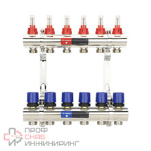 Коллекторные группы из латуни с расходомерами и регулирующими клапанами Varmega VM15406