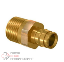 Штуцер usystems 20х1/2' НР для труб PE-Xa, латунь