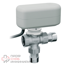 Шаровой кран FAR 3-х ход. 9,1 куб.м/ч 1" ВР-американки с приводом 40сек 24В