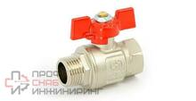 Кран НВ 1" полнопроходной, бабочка Uni-fitt Etalon