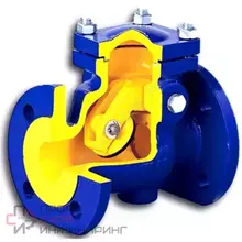 Клапан обратный чугун поворотный Ду200 Ру16 Zetkama