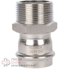 Переходник Rommer ВПр-НР 35х11/4 из нержавеющей стали