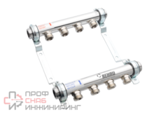 Коллектор Rehau 1", HLV 6, выход-3/4" ЕК, нержавеющая сталь