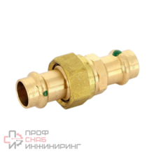 Разъёмное соединение Sanpress с SC-Contur 15, с плоским уплотнением, бронза, модель 2260