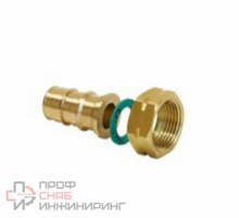 Штуцер usystems 25х1' с накидной гайкой для труб PE-Xa, латунь