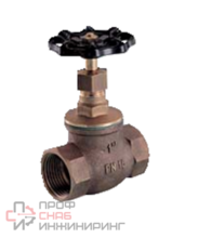 Вентиль запорный GENEBRE 3228 04 DN015 PN16, корпус - бронза RG5 (CC491K)  клапан - латунь CW614N, уплотнение - PTFE, ВР/ВР, маховик (10 шт в коробке)