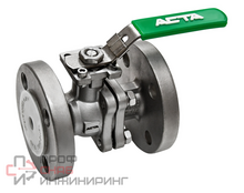 Кран шаровый нержавеющий фланцевый АСТА-КШ453-ф-40-200 DN15 PN40 бар Тmax=+200°С AISI316