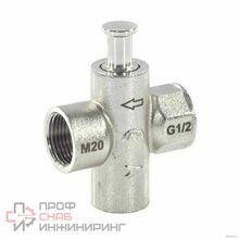 Кран для манометра Пензапромарматура DN15 PN16 ВР G1/2"-М20х1,5 с краном Маевского без фланца