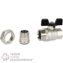 Кран шаровой STOUT ВР/НР полнопроходной с американкой, бабочка 3/4