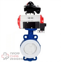 Затвор DN.ru WBV3434Pf-2W-Fb-H Ду50 Ру16 корпус - углеродистая сталь WCB, диск - углеродистая сталь WCB, футерованный PTFE, уплотнение - PTFE, с DN.ru PA-SA-083, 4М310-08 220В NAMUR и APL-210N