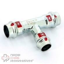 Тройник 18-15-18 Viega Prestabo, 1118, пресс-пресс, сталь оцинкованная