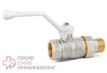 Кран шаровой латунный LD Pride Ду25 Ру40 ВШ (американка) белый