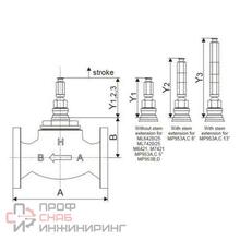 Клапан запорно-регулирующий Honeywell 2-ходовой линейный PN16