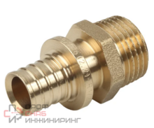 Переходник 20-1/2", Sanext, надвижная гильза-резьба, нар., латунь