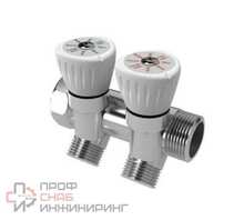 Коллектор Royal Thermo с регулировочными вентилями 3/4х1/2, 2 выхода