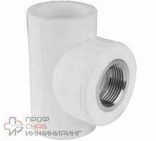 Тройник PP-R бел комб 20х3/4 дюйма VALFEX ВР 10127120 127-0516