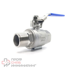 Кран шаровый iFITTING муфтовый двусоставной ВР/НР нержавеющий (2PC)  AISI304 DN10 (3/8")  (CF8)  PN64
