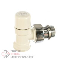 Запорный клапан SR Rubinetterie угловой серия "Ovus" 1/2", цвет белый