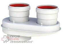 Дымоход Адаптер Wolf DN80/80 для подключения к котлу 60/100 цвет белый для CGG