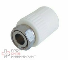 Муфта с накидной гайкой Valfex 25 х 1/2" (100/20) БЕЛАЯ
