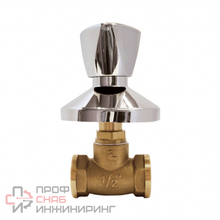 Кран ВВ 1/2' вентильный под штукатурку хромир. ручка