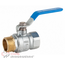 Кран шаровой полнопроходной GENEBRE 3034 03 DN010 PN25, корпус - латунь, шар - латунь, уплотнение шара - PTFE, HР/ВР, рукоятка-рычаг