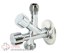 Вентиль комбинированный Н-обж-Н 1/2" х 10 мм (3/8") х 3/4" универсальный