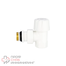 Клапан терморегулятора радиаторный Varmega, 1/2", угловой, белый