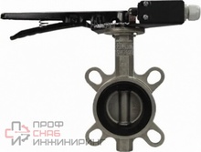 Затвор дисковый поворотный DN.ru WBV3131N-2W-Fb-H Ду80 Ру16 межфланцевый, корпус - нержавеющая сталь 304, диск - нержавеющая сталь 304, уплотнение - NBR, с рукояткой, двумя концевыми датчиками LS-103 250В и кронштейном для крепления концевых выклю...