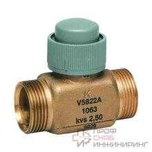 2-х ходовой линейный клапан Honeywell, PN16, DN15, Kvs 1.6, 6.5мм, 2..120 °C