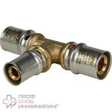 Тройник STOUT переходной 26х20х16 для металлопластиковых труб прессовой