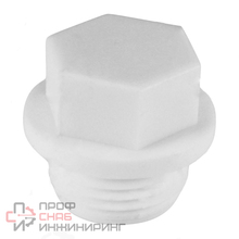 Заглушка резьбовая Valfex диаметром 20х1/2" из белого полипропилена