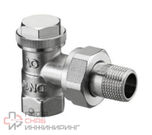 Вентиль Oventrop Combi 3 угловой, DN-15, 1/2", ВН, никелированный, НГ со штуцером