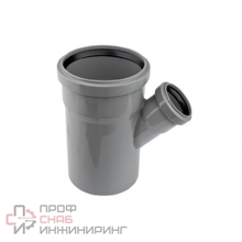 Тройник РосТурПласт PP-H серый б/н Дн110х50х45гр переходной в/к