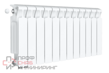 Радиатор биметаллический Rifar Monolit Ventil 350/12, правое подключение (без H-образного узла)