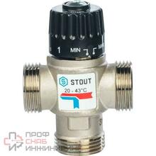 Термостатический смесительный клапан STOUT 1" НР