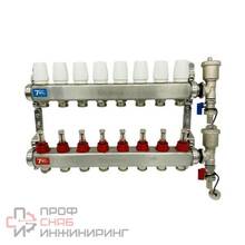 Группа коллекторов "ViEiR" с расход 8-вых нерж без кранов 1"x3/4"