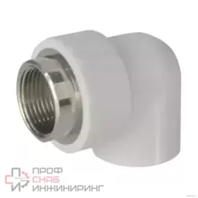 Угольник РосТурПласт PP-R бел комб п/ключ Дн32х1" ВР 14633