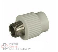 Муфта VALFEX PP-R сер комб Дн20х3/4" НР 10130120Г