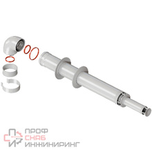 Комплект дымохода ROMMER АНТИЛЕД 60/100 1000мм хомут в комплекте